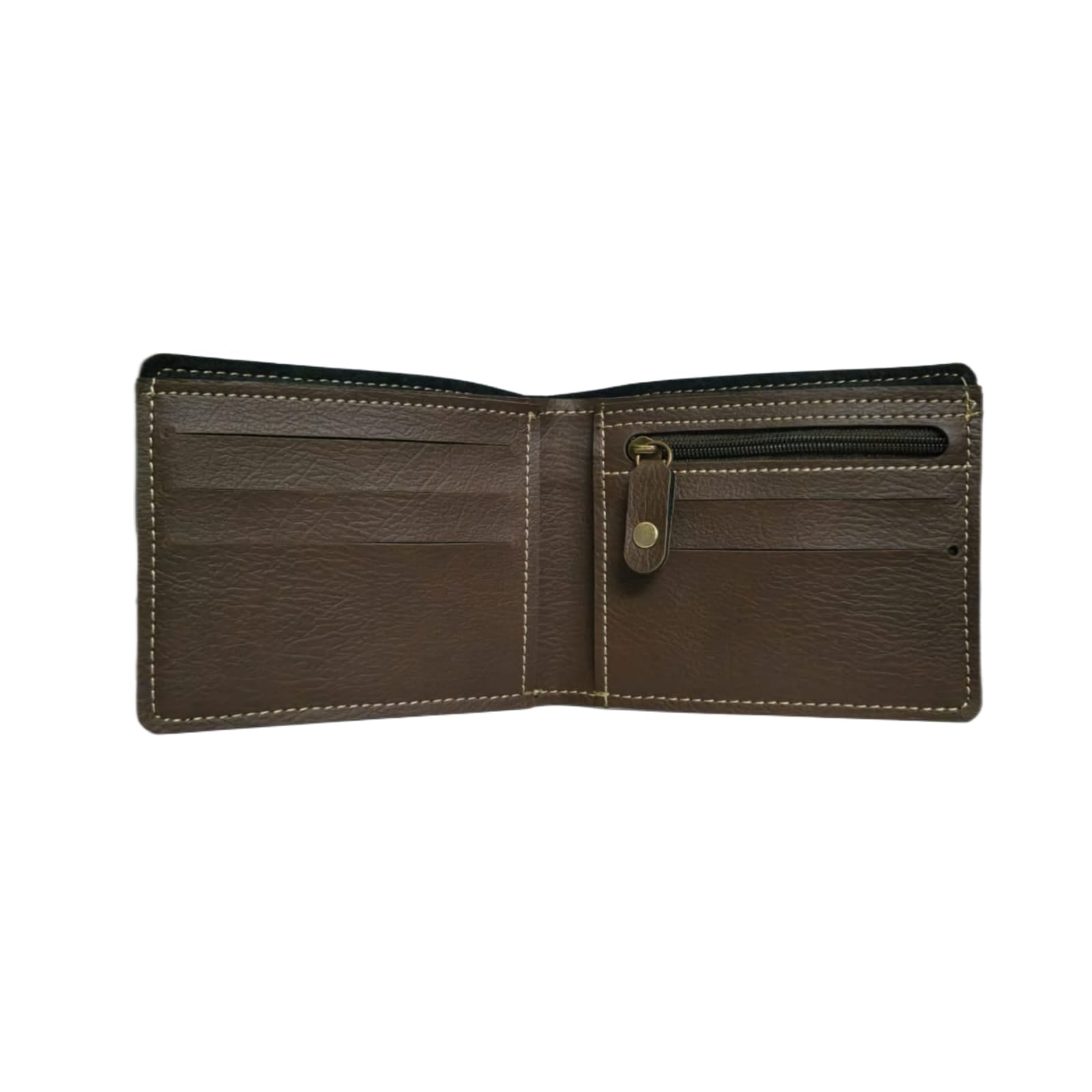ATG MEN Leather Two Fold Wallet | Brown