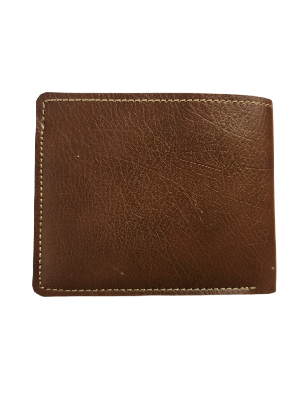 ATG MEN Leather Two Fold Wallet | Tan