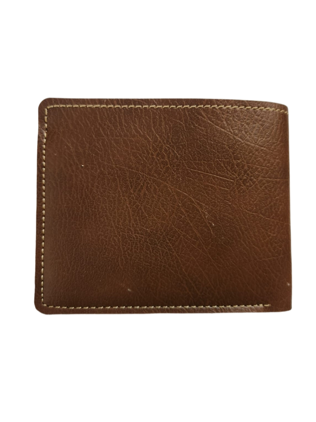 ATG MEN Leather Two Fold Wallet | Tan