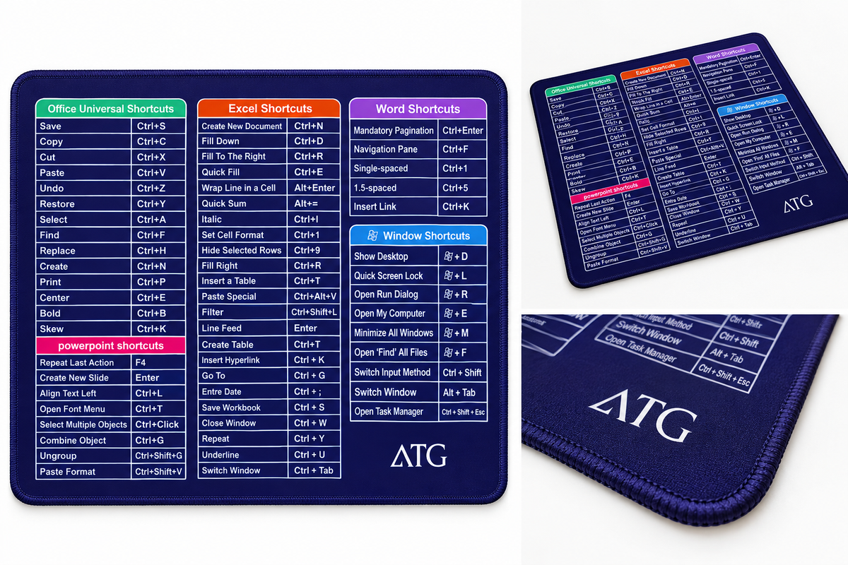 ATG Mouse Pad with Shortcut Keys